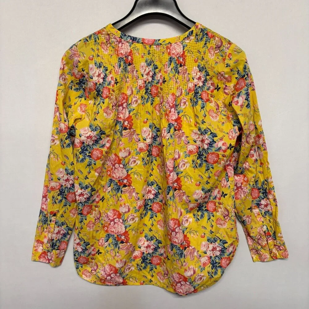 J. Crew Liberty Fabric Women Blouse Top Shirt Size 6 Floral Boho C131 -6